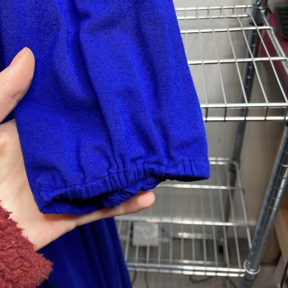 Chico's Women's Royal Blue Maxi Dress Size 2 Large Slinky Knit Travel Packable0 - Picture 9 of 11